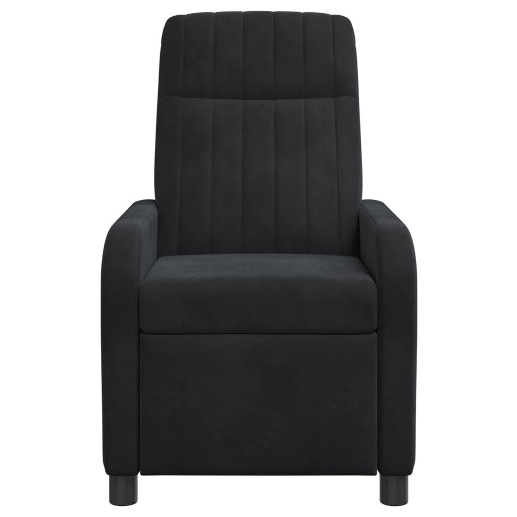 Recliner Chair Black Velvet (V)