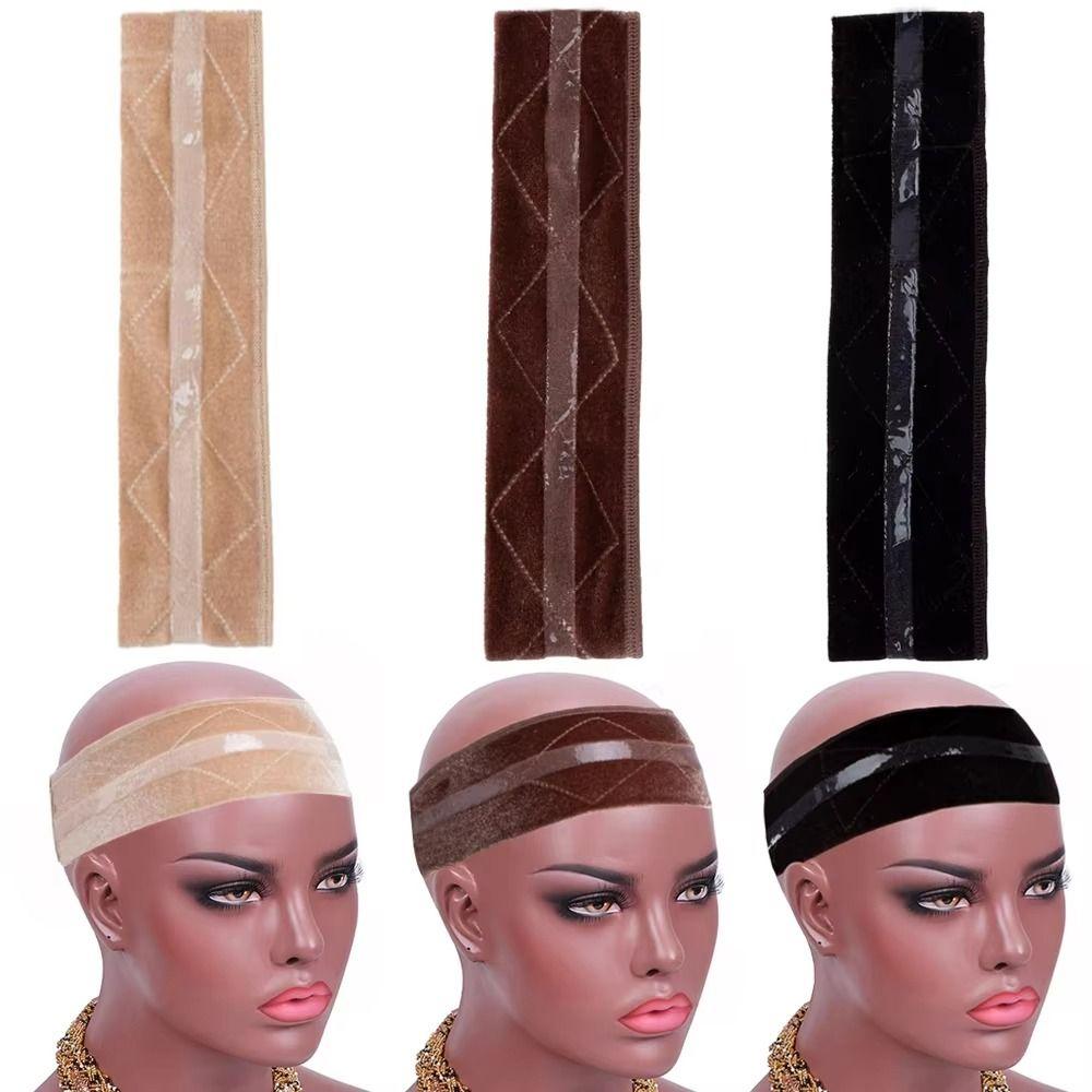 Comfortable Velvet Wig Fixing Strap Silicone Anti-slip Wig Edge Strap For Lace Frontal Wigs