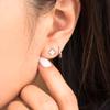 Glory_Arden Surgical Steel Square Stone Simple Earrings / Gbse-032