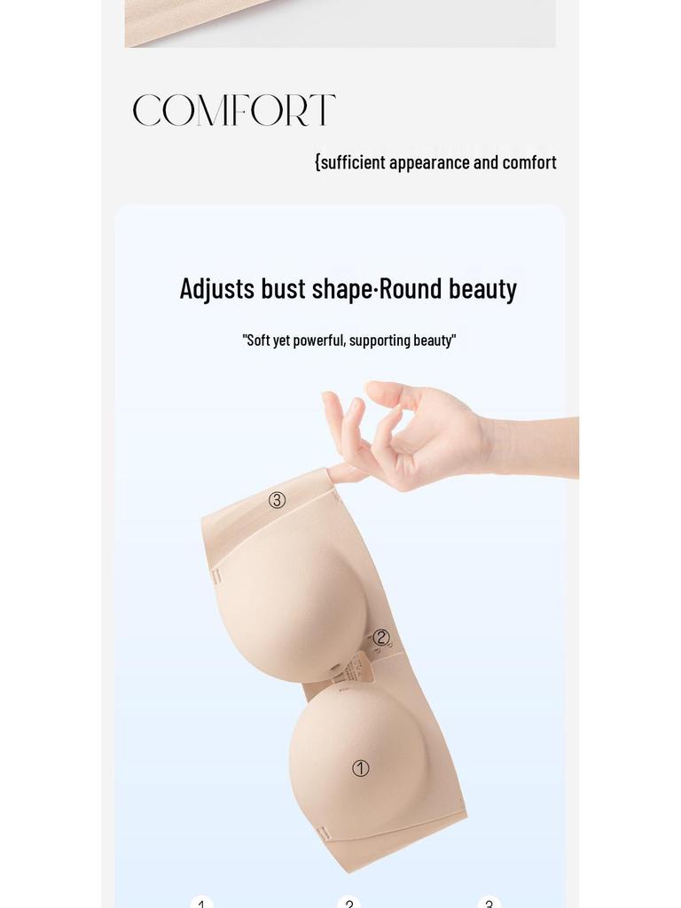 Strapless Non-Slip Bra for Women: Enhancing Small Chests with Beautiful Back Design and Front Closure