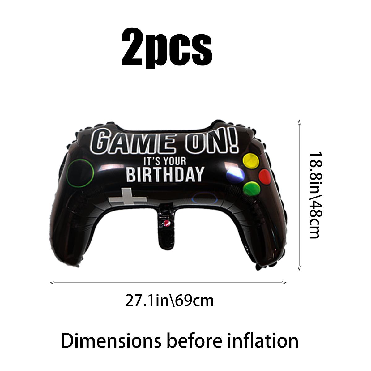 

2 шт. Черный геймпад видеоигровой контроллер фольгированный воздушный шар украшение на день рождения праздничные атрибуты детские надувные игрушки воздушный шар Other
