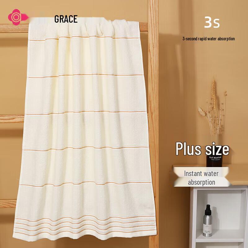 Jeliya Adult Men s Thick Absorbent Striped Bath Towel