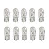 10X White T10 W5W 501 194 Clear Signal Lamp Glass 12V 5W Warm White W2.1x9.5d Single Filament Car Bulb Auto Halogen Light Blue Dome Lights 6
