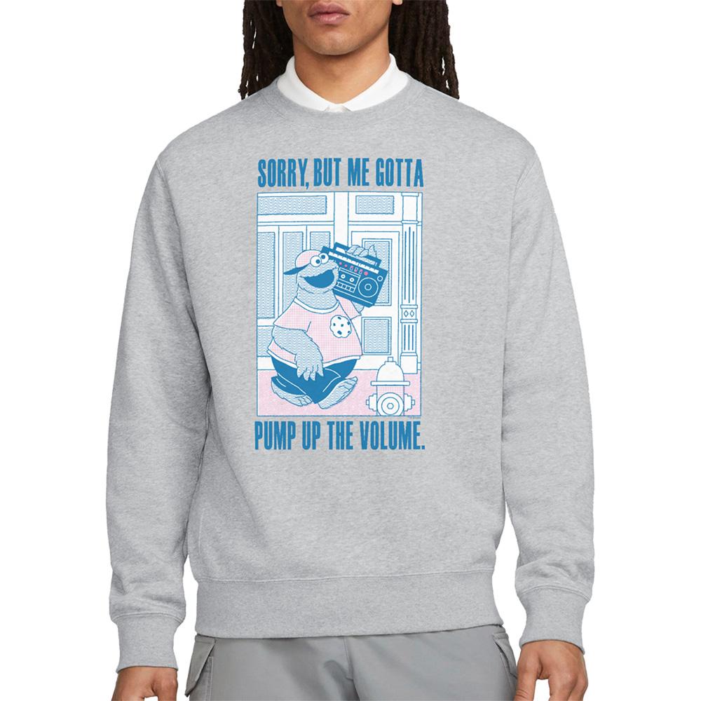 Sesame Street Unisex Adult Cookie Monster Heather Sweatshirt