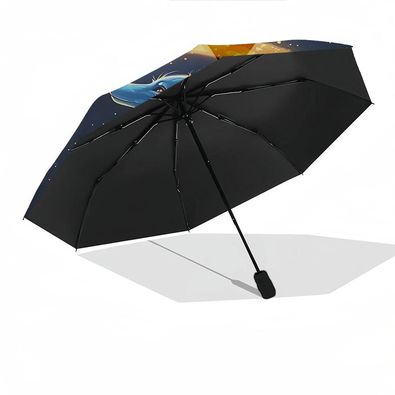 Moon Fox- Automatic Umbrella,Suitable for Men and Women,Suitable for Birthdays, Christmas, Gifts for Fashion Lovers0928b