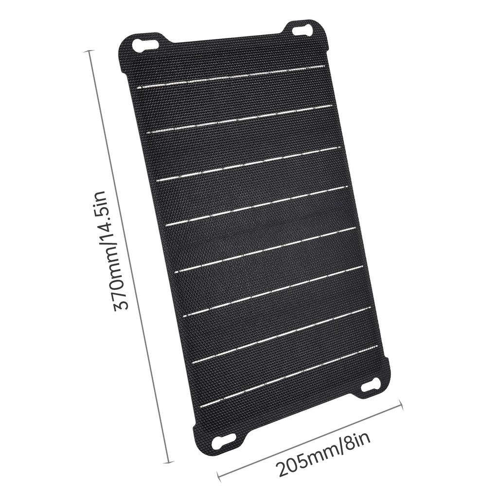 15W ETFE Solar Panel Solar Charger IPX6-Waterproof Portable Solar Power Monocrystalline Silicon