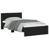 VidaXL Bed Frames and Headboard Black 100x200 Cm Engineered Wood 838618