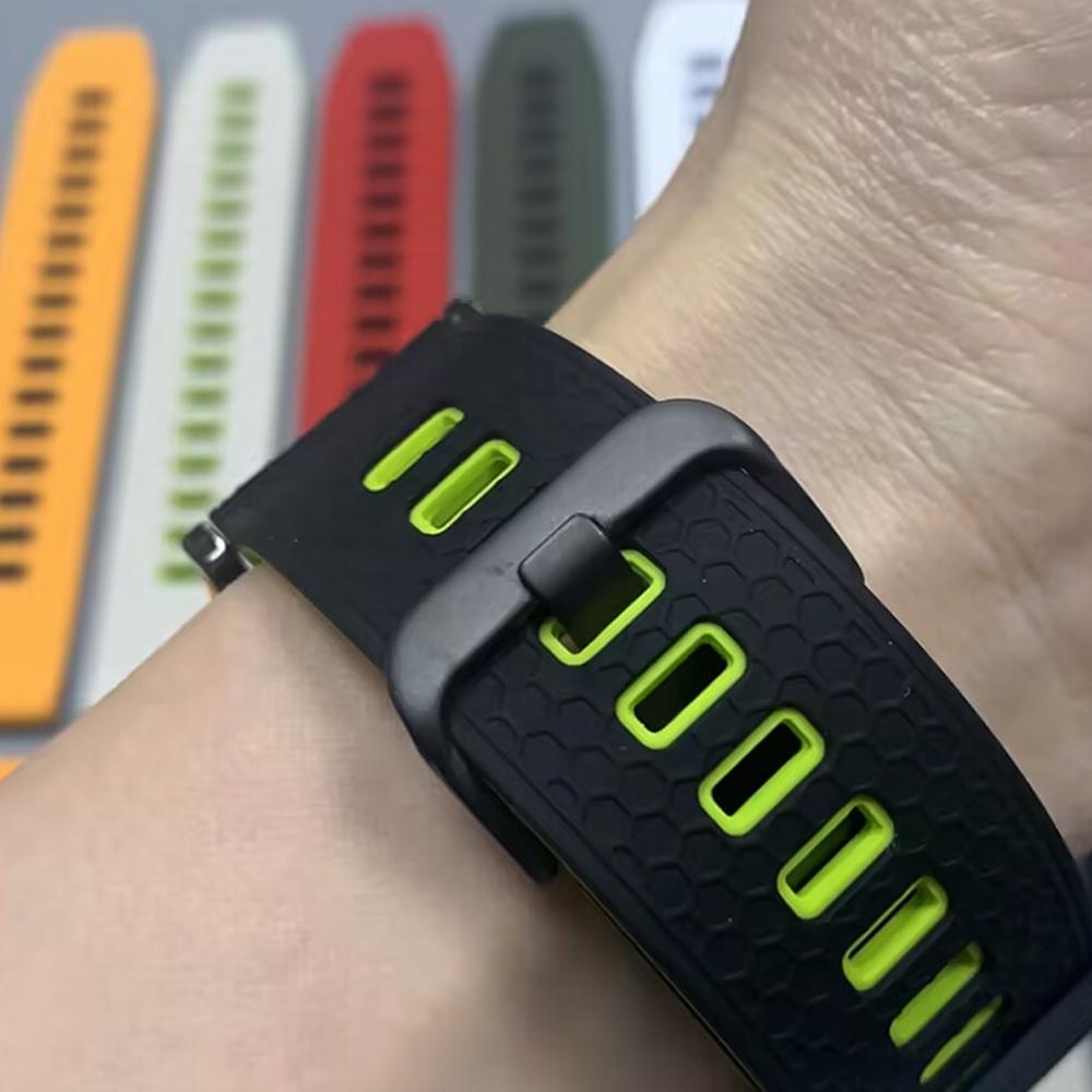 22mm Rubber Strap For Xiaomi watch 5/2 Pro/color 2/S1/2/3/ S4 Sport Mi Watch Bands For HUAWEI/Garmin WATCH Replace Soft Bracelet