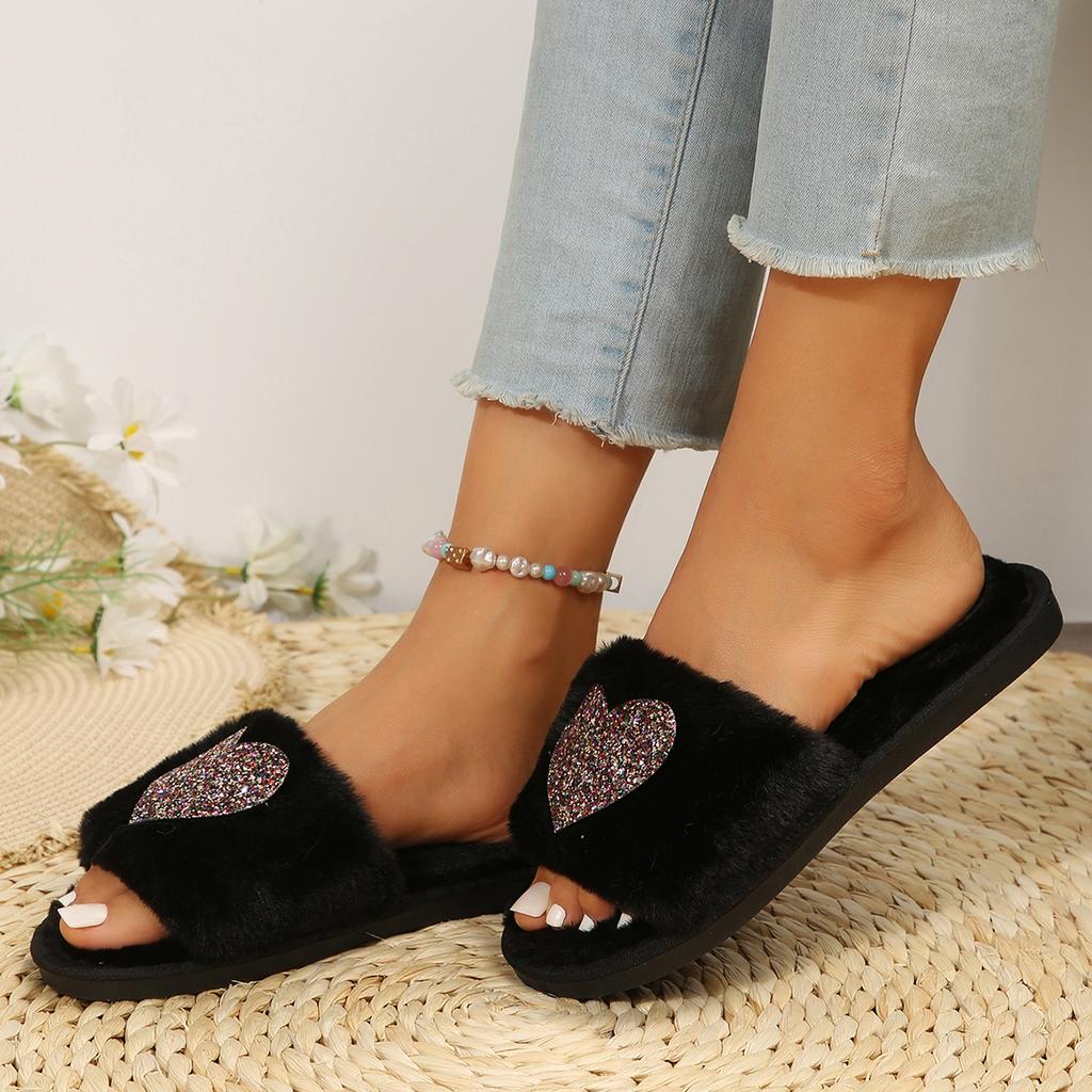 Fashion Couple Slippers Women New Love Indoor Heart Shoes Fashion Casual Slippers Platform Indoor Bedroom Slippers Home Slides Women