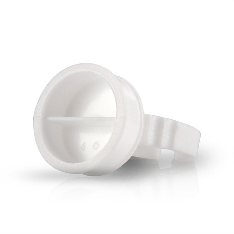 Eyelash Glue and Tattoo Ink Ring Cups - 100 High-Quality Disposable Tools