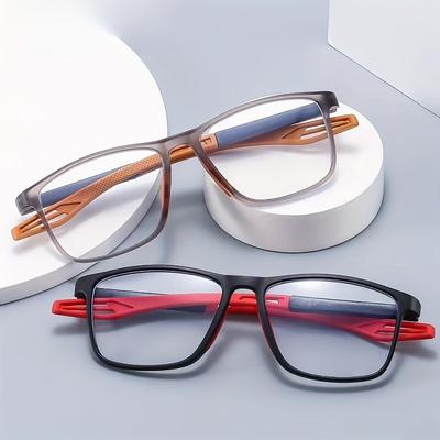6 Pack Square Full Frame Reading Glasses Fashionable Contrasting Colors for Men and Women +100 To +400