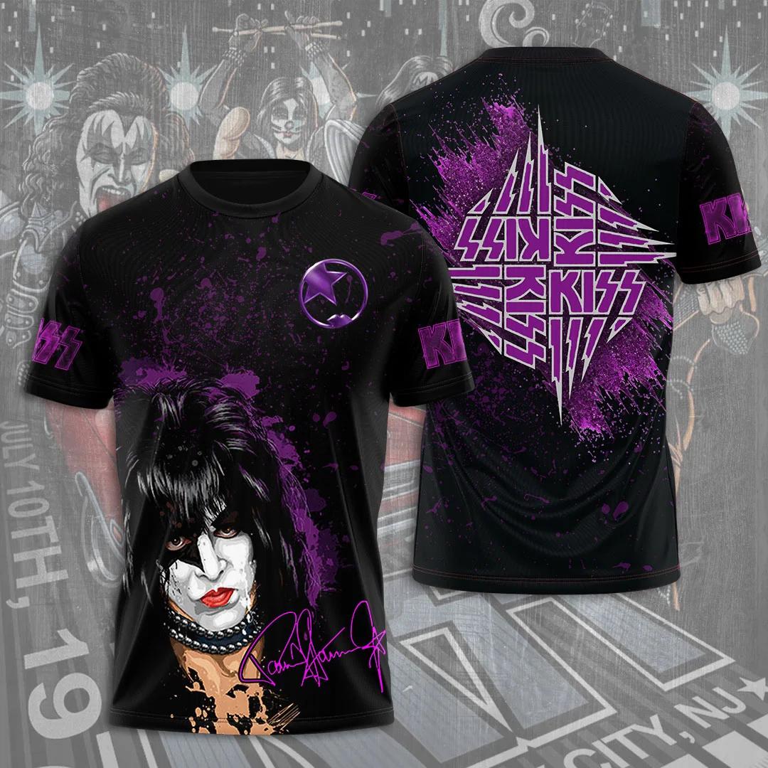 ETST22 Hete Rockband Kiss T-shirts 3D Geprint T-shirt Zomer Mannen Vrouwen Grappig Korte mouw Ronde hals T-shirt Straat Man Tops 2XL