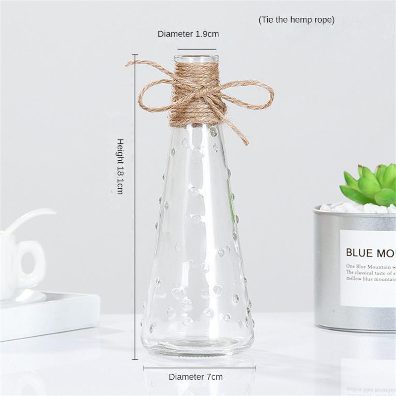 Glass Vase Thickened And Wear Resistant High Quality Thickened Glass Home Decoration Flower Ornaments Flanging Design Circular