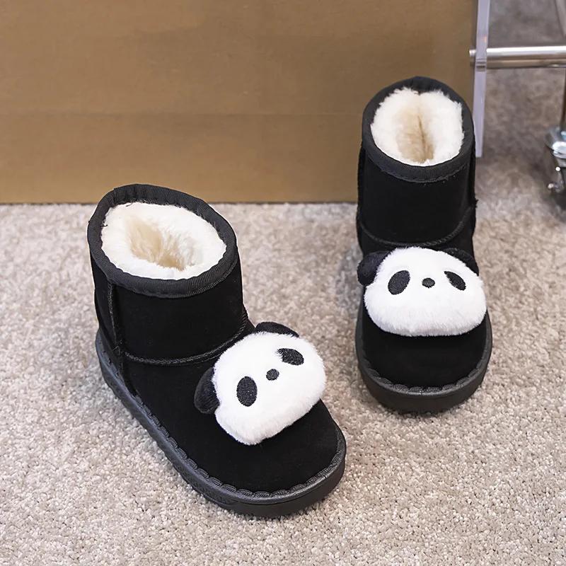 Teplé sněhule Nová móda Dívčí boty Roztomilé kreslené Zimní boty Denní všestranné Dětské boty Silná podrážka Pohodlné Dívčí boty Botas