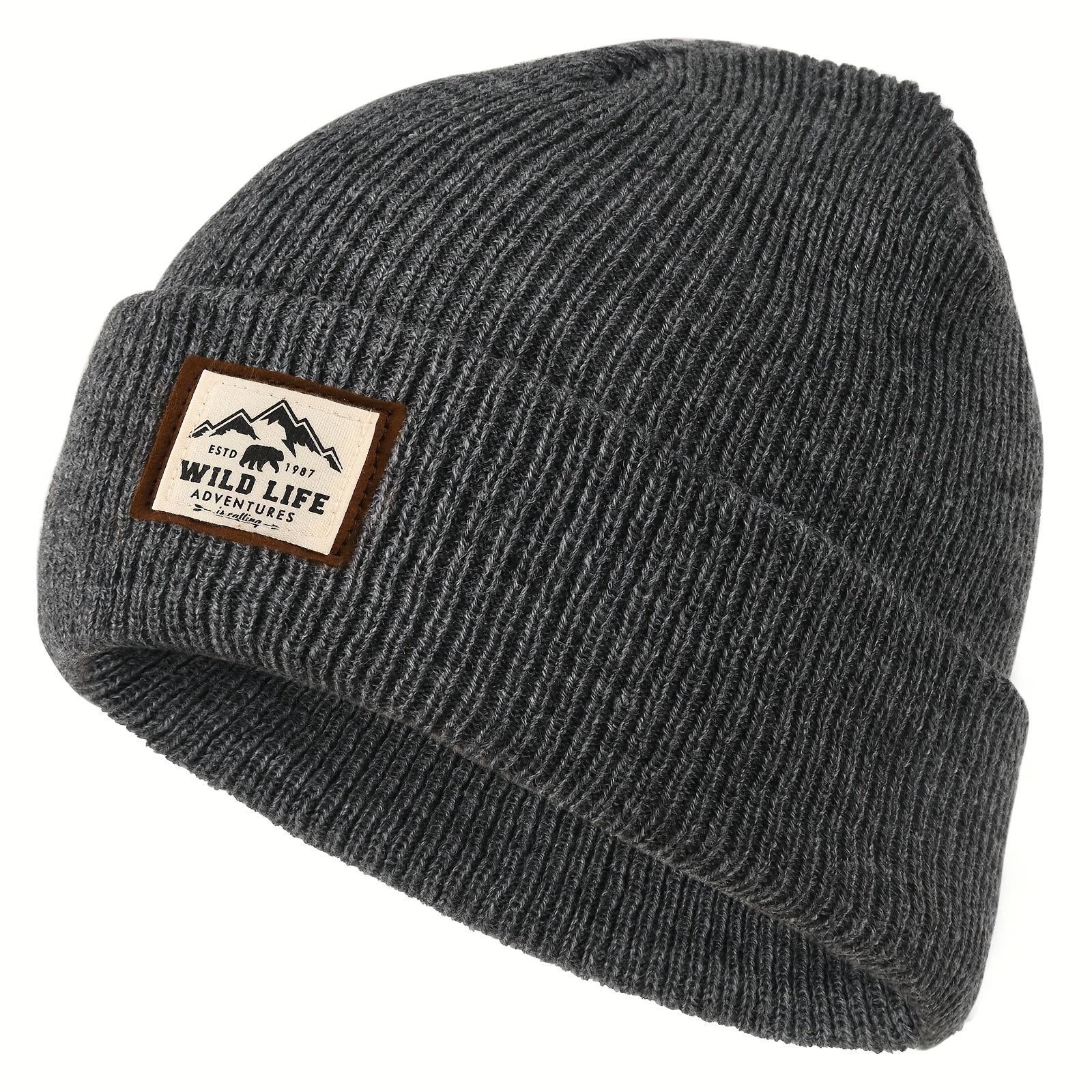 

1/2Pcs Autumn Winter Soft Elastic Knitted Beanie Unisex Windproof Warm Skull Cap for Outdoor Cycling Hiking Camping Ski
