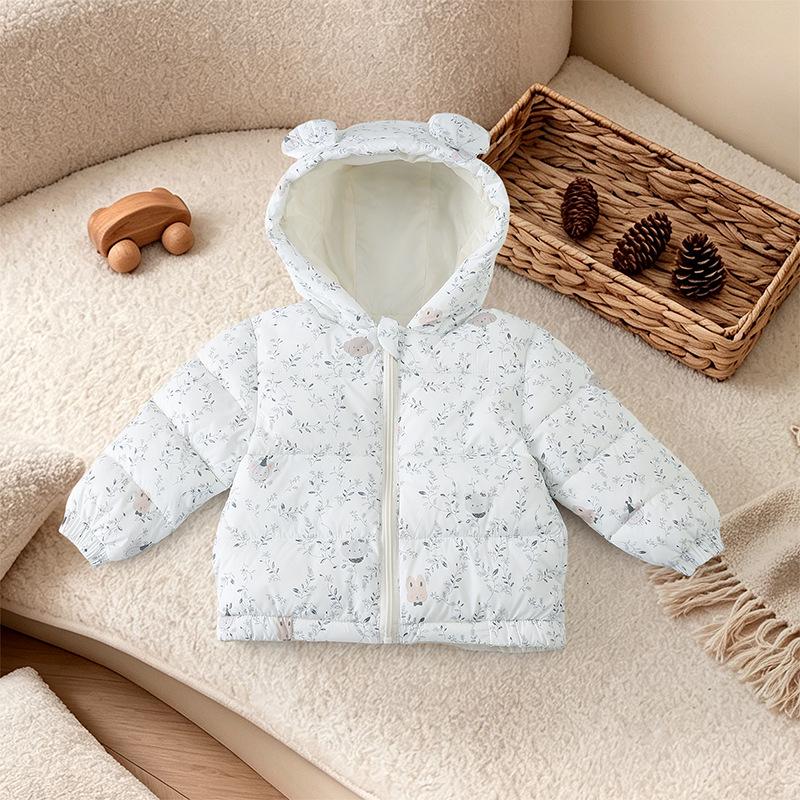 Kids' Colorful Cartoon Padded Jacket - Short Down-Style Coat for Boys and Girls
