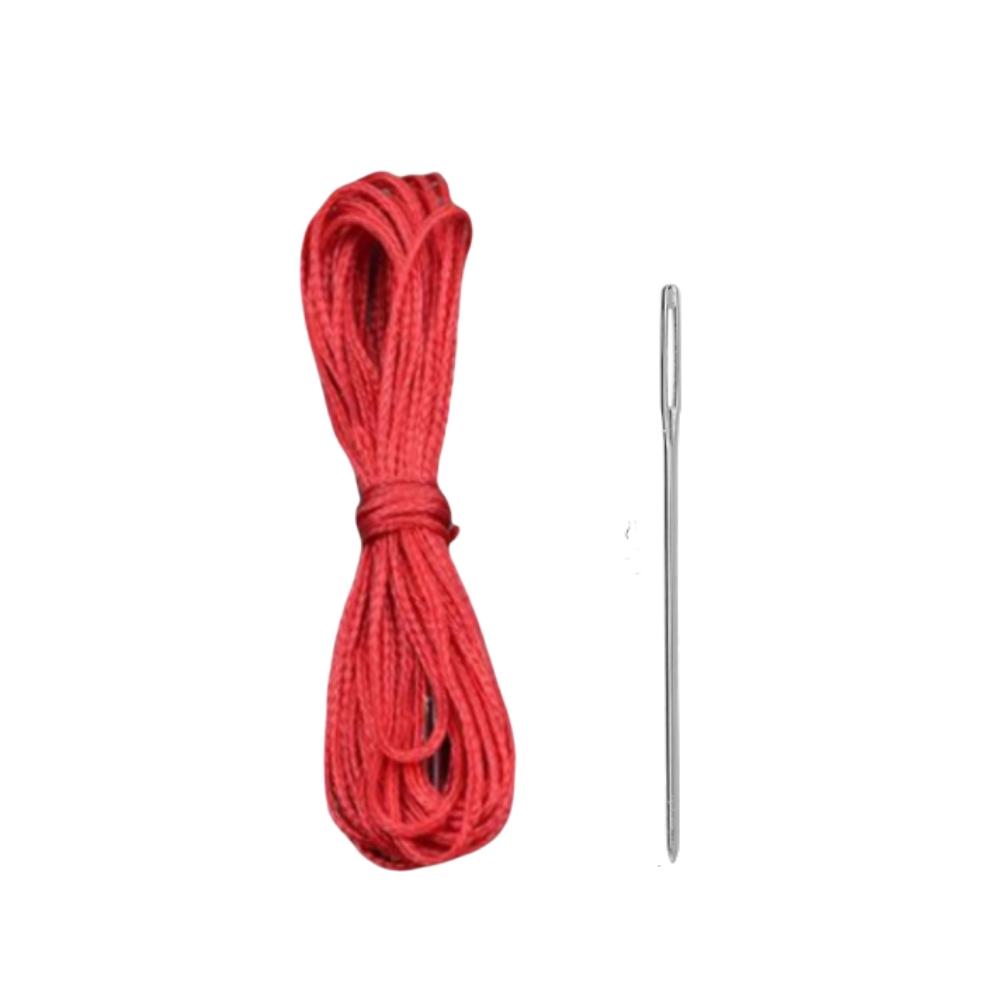 

Braiding Steering Wheel Cover Thread and Needle Kit Hand Sewn Leather Braid Tool красный