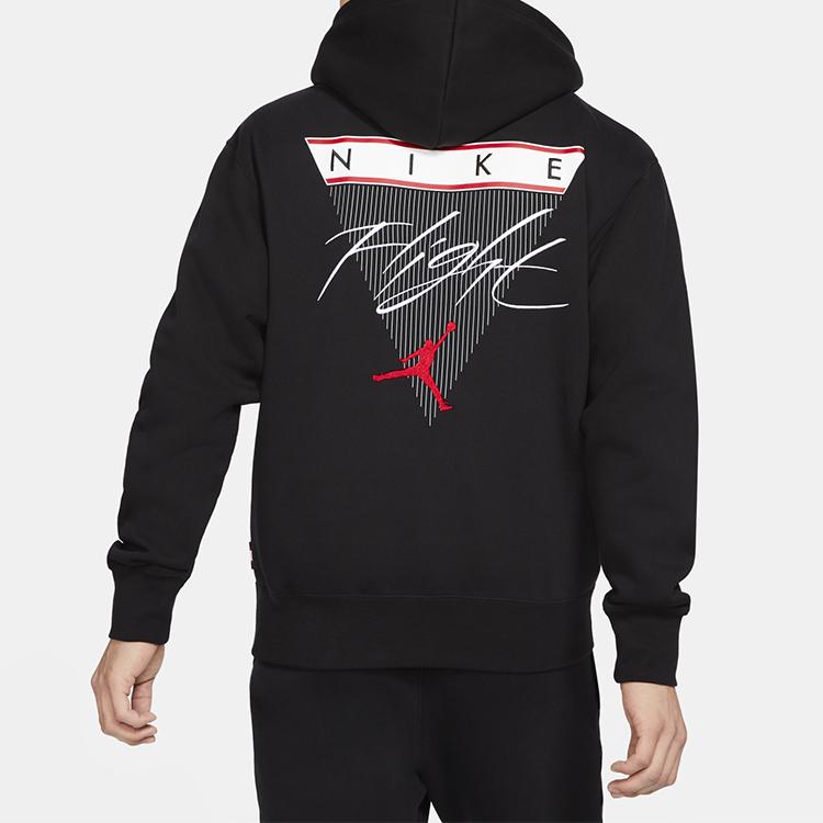 Jordan Men's Flight Fleece Graphic Pullover Hoodie Black CZ8261-010