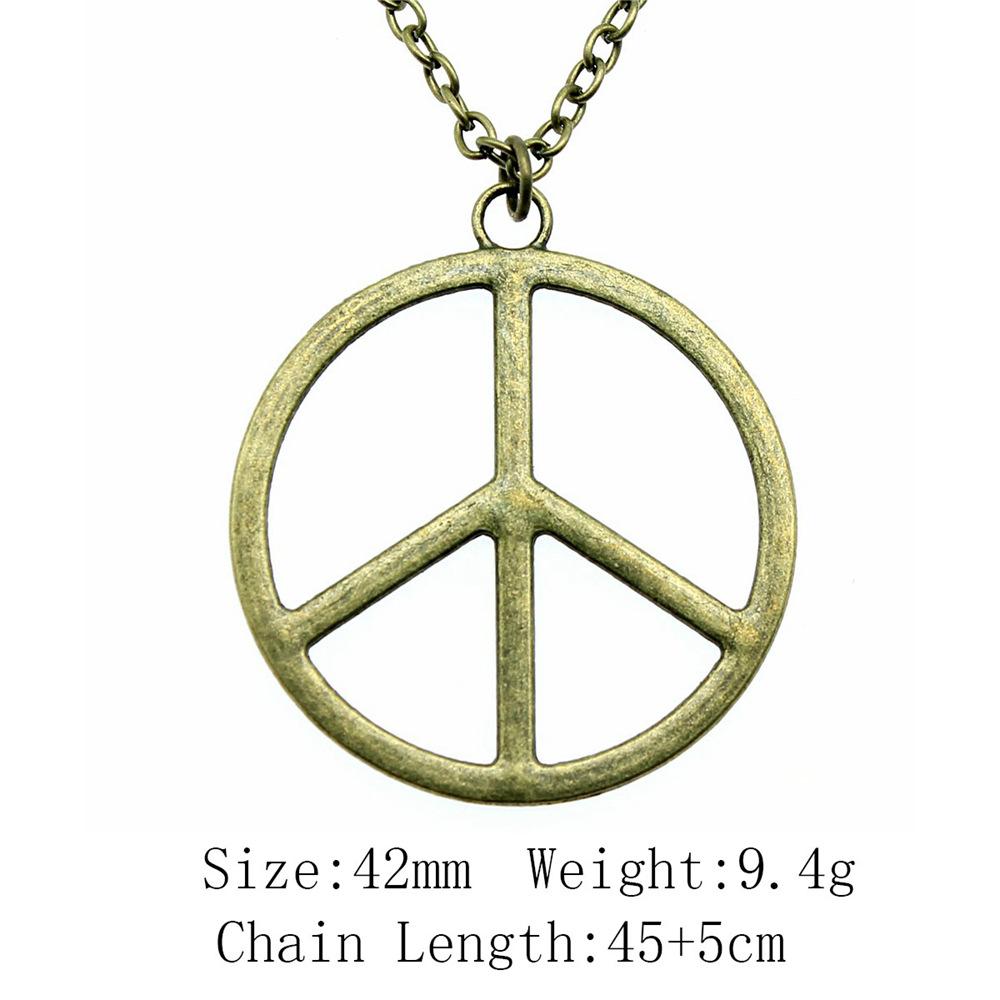 New Fashion Peace Symbol Pendants Necklace Jewelry Gift Peace Sign Peace Dove Necklace For Women