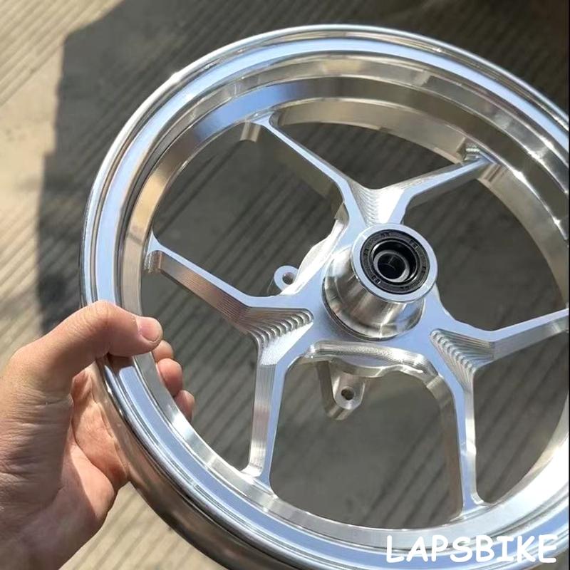 10*2.15-inch CNC Single Disc Brake Aluminum Wheel Motorcycle Front Rim For RSZ CUXi Niu Ninebot Universal Front Wheel Modified