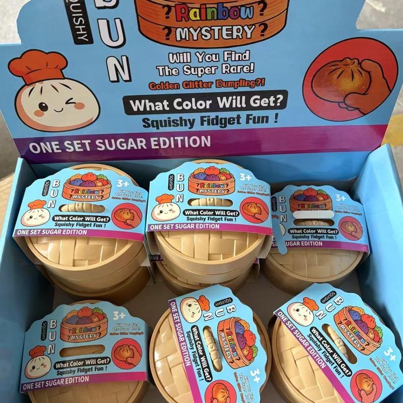 Imitation Bun Pinch, Lejin Powder Large Bun Cartoon Expression Stress-Relief Toy, Slow Rebound Release Toy