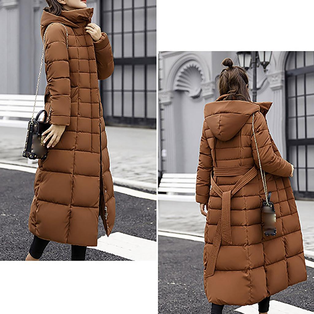 Cappotto cardigan sottile da donna caldo taglie forti tinta unita con cappuccio monopetto in cotone di media lunghezza