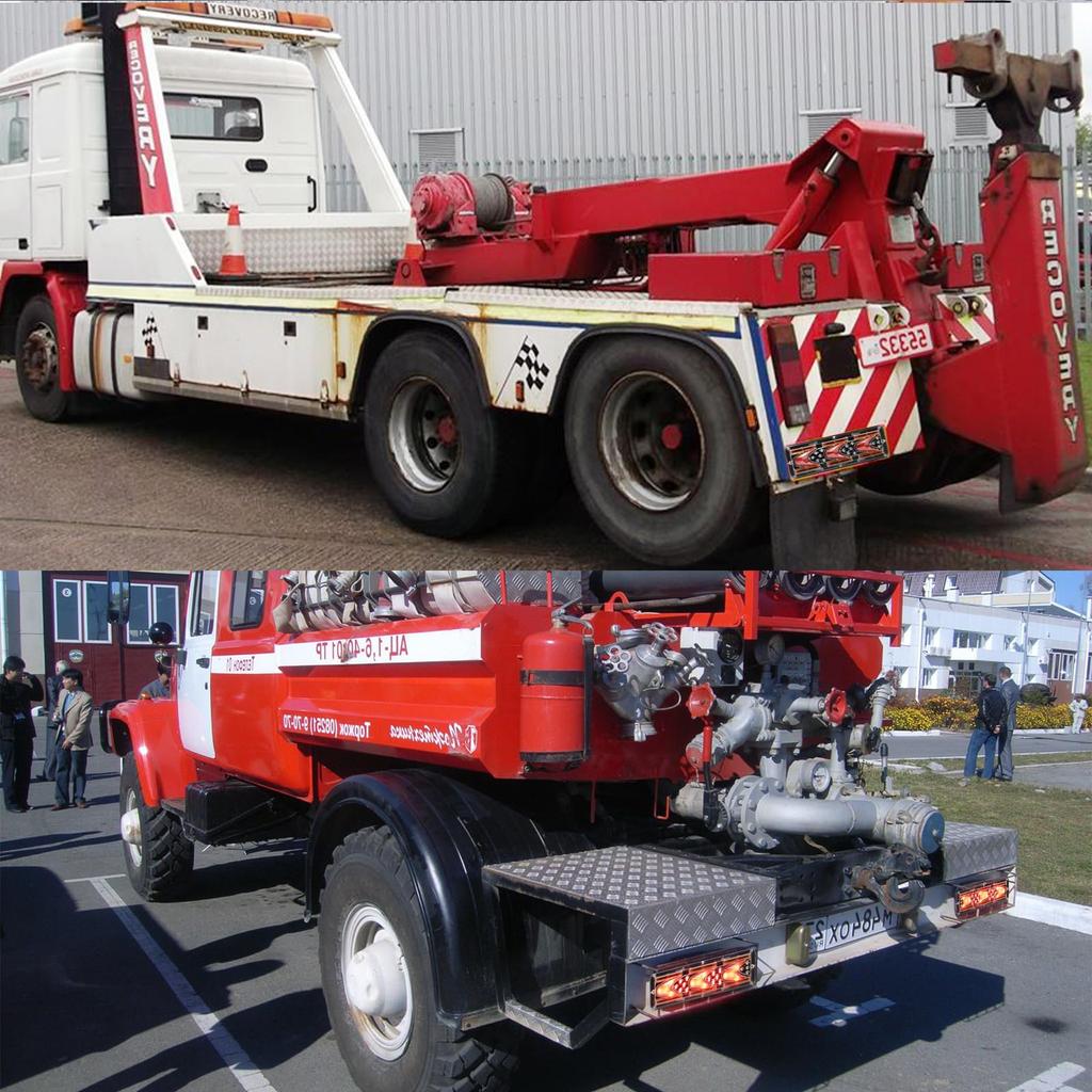 Biqing 2 STÜCKE LED Anhänger Brems- Stopp LKW Rücklauf Blinker Rückleuchten für LKW Anhänger Traktor LKW Kastenwagen Leuchten, Lichter,