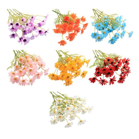 Künstliche Blumen Chrysanthemenstrauß 2 oder 5 Stiele 21 Zoll Realistisches Seiden-Kunststoff-Simulationsdesign UV-beständig Farbecht Fälschung