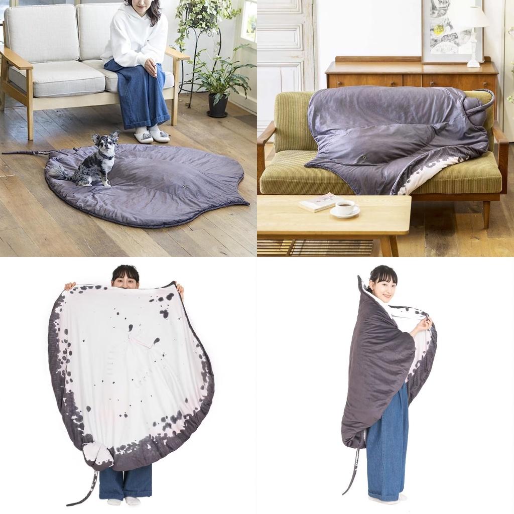 Custom-made Devil Fish Plush Toy And Throw Blanket Set Ideal Gift For Girls