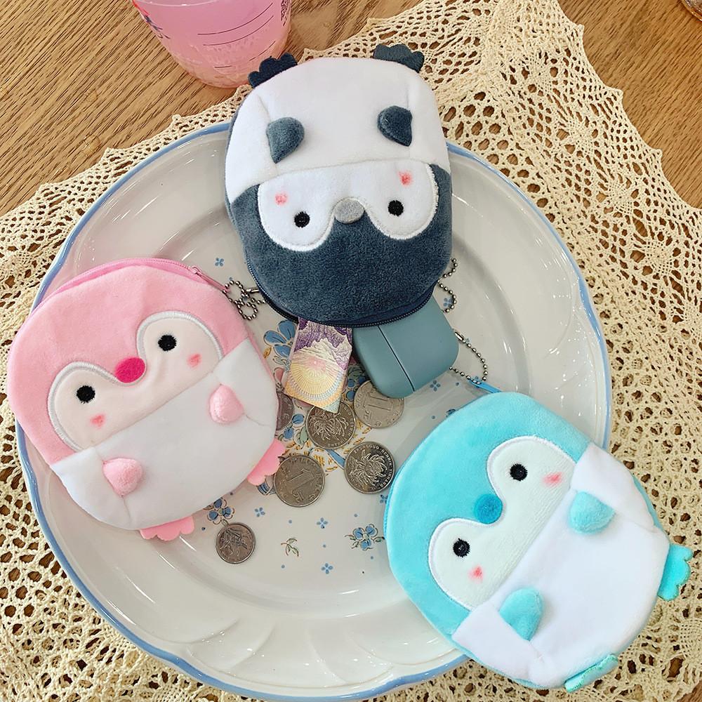 Entzückendes Plüsch-Pinguin-Münzfach Niedlicher Kabel-Organizer Geldbörse Geschenkbeutel für Kinder und Erwachsene