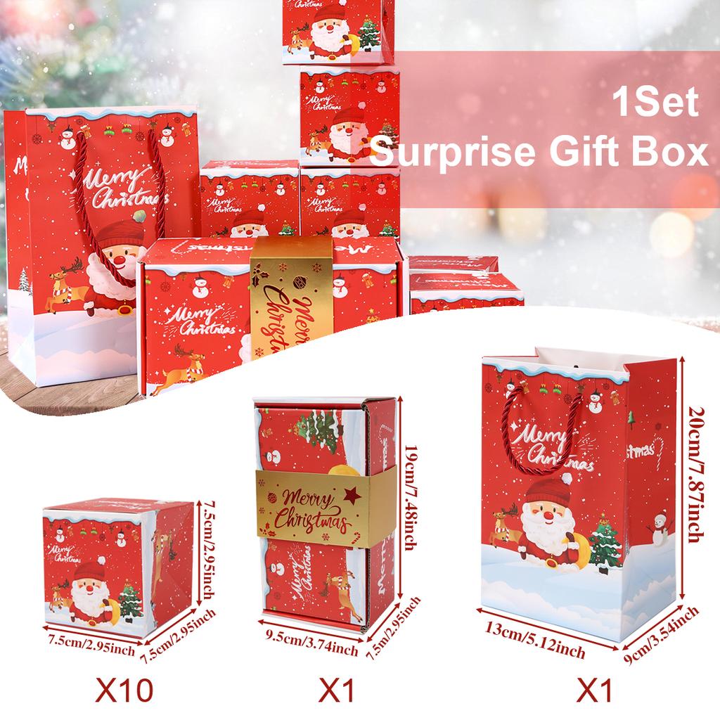 Christmas Surprise Gift Money Box Merry Christmas Decorations for Home 2025 Navidad Natal Xmas DIY Surprise Gift New Year 2026