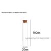 20mm Transparent Glass Bottle with Wood Stopper for Flowers, Tea, or Wish Bottles - Customizable