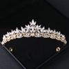 Gold Color Crystal Tiaras and Crowns Headband for Women Party Rhinestone Bridal Wedding Hair Accessories Jewelry Crown Tiara