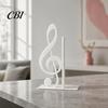 One-Piece 3D Print Sculpture Printed Music Note Bookend, Decorative Shelf Organizer, Modern Desk Decor for Home Musical Book Holder Office Study,