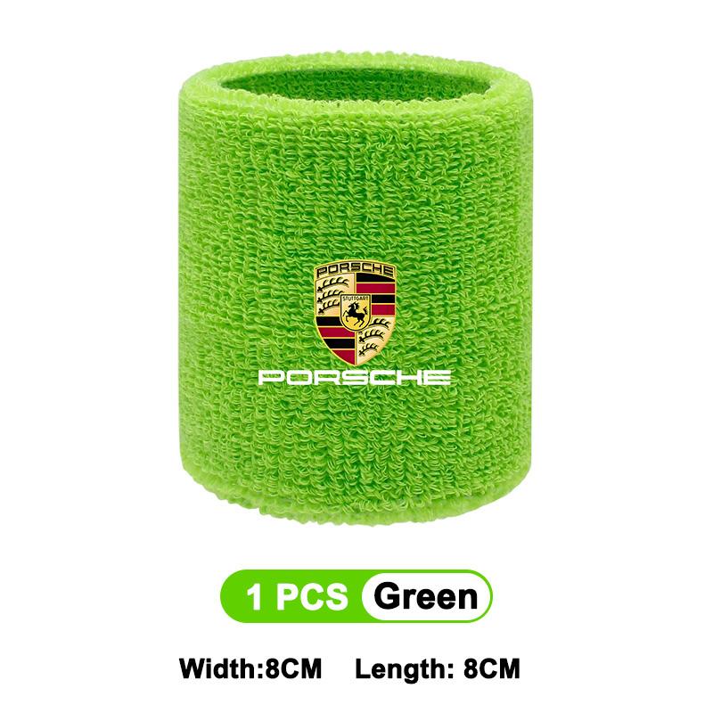 Met Auto Logo Badge Armband Sportpolsbandjes Mannen Vrouwen Absorberende Polsband Voor Porsche Panamera Cayenne Taycan 911 718 Macan