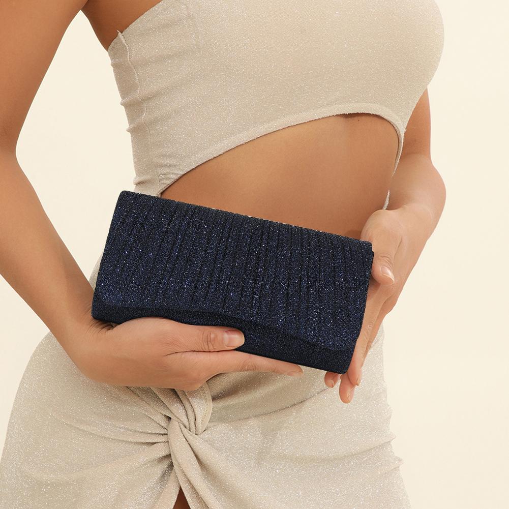 Women Shiny Crossbody Bag Elegant Shiny Shoulder Bag Fashion Sparkle Clutch Bag Chic Cocktail Wedding Clutch