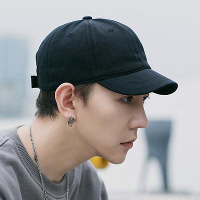Hip Hop Retro Baseballová Čepice s Krátkým Kšiltem Pánská Měkká Bavlna Nastavitelná Kšiltovka Ležérní Snapback Táta Kamioňácká Čepice Streetwear