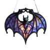 2DMysterious Purple Acrylic Light Catcher, Gothic Imitation Colored Glass Acrylic Window Hanging,