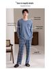Men's Plus Size Pure Cotton Long-Sleeve Pajamas - Spring & Autumn Style for All Ages