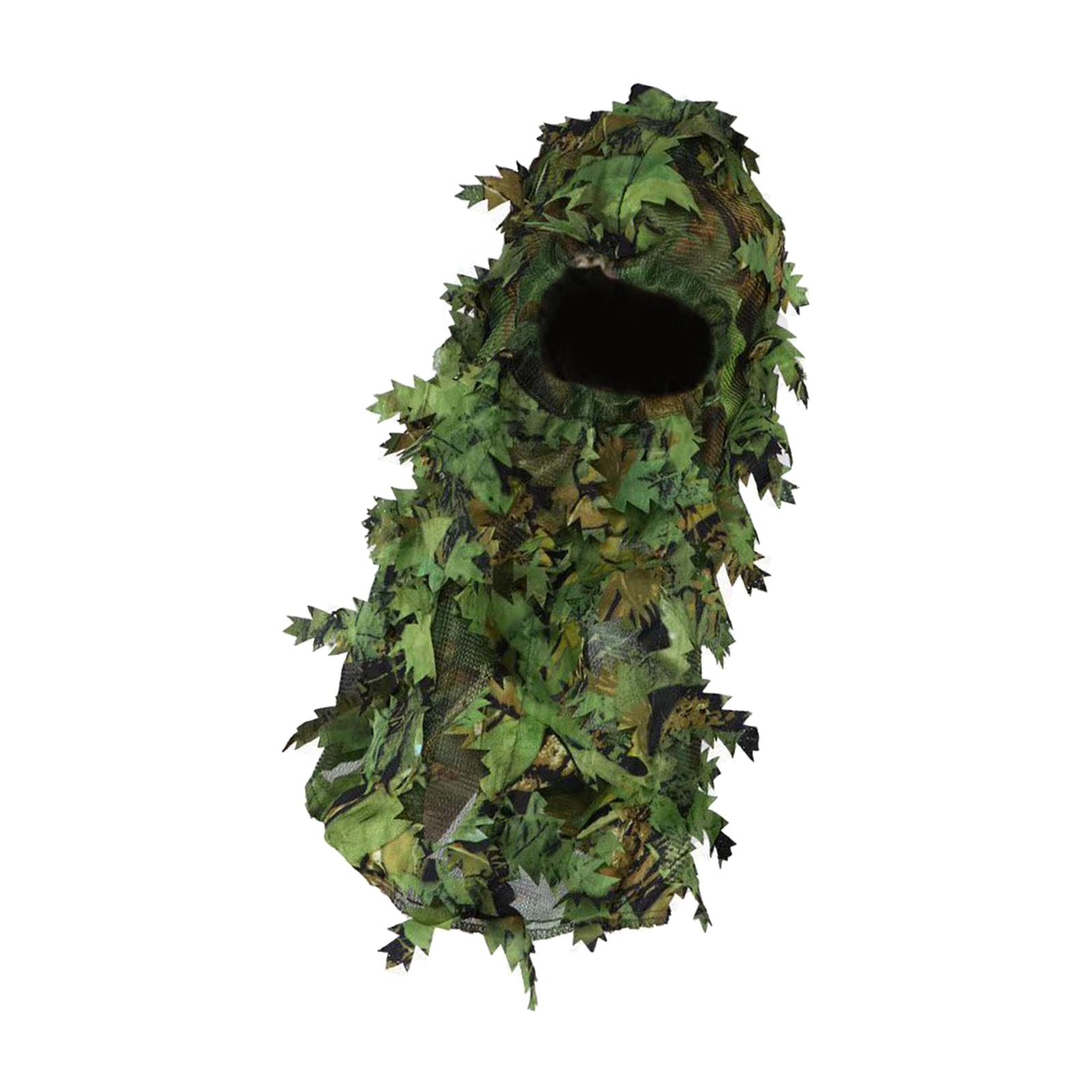 

Ghillie Headwear Face Cover Lightweight Unisex Camo Camouflage Leafy Hat for зелений