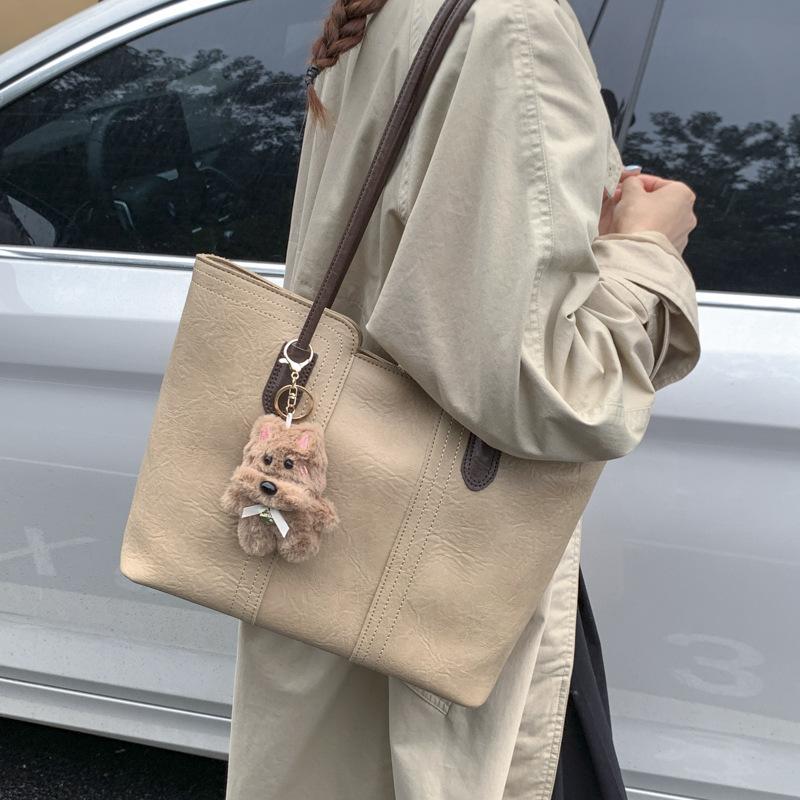 2025 Autumn and Winter New Retro Large-capacity Tote Bag Women's Versatile High-end Handheld Underarm Bag Commuter Shoulder Bag