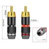 HI-FI 6mm RCA Male Adapter Cable Wire Connector Gold Plated RCA Plug