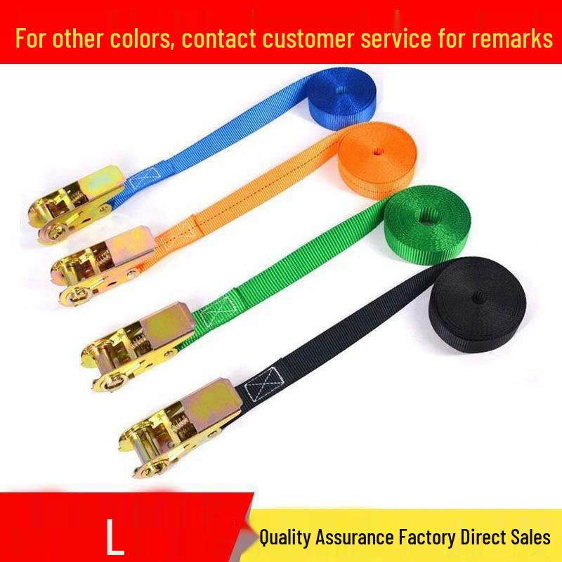 Universal Cargo Truck Tie-Down Straps with Ratchet Tensioner and Self-Locking Mechanism