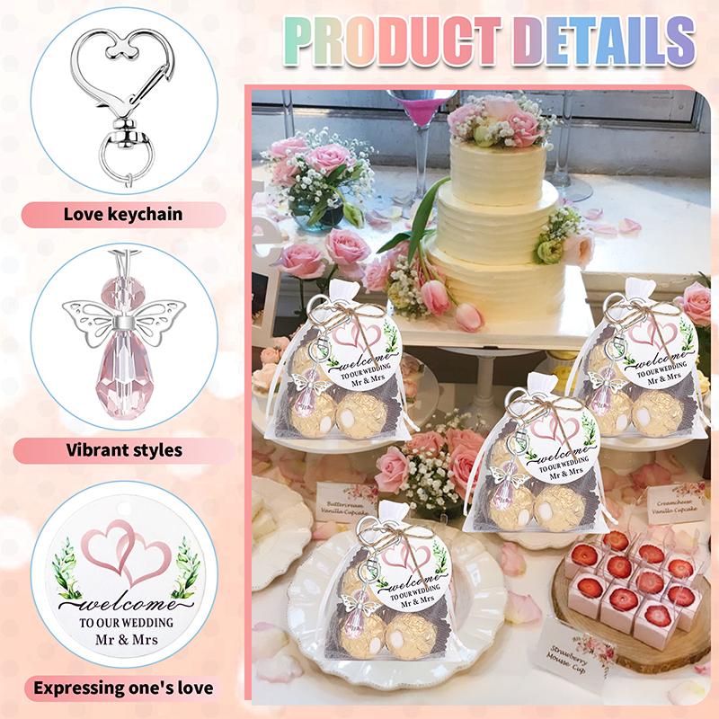 

30 Sets Guardian Angel Pendants, Wedding Favours With Organza Pouch, Wedding Pendant, Thank You Guest Gifts