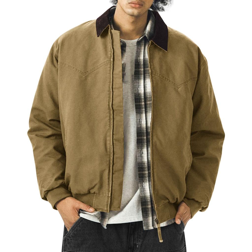 Men's Solid Color Camouflage Outdoor Sports Jacket Men's Pocket Button Casual Jacket