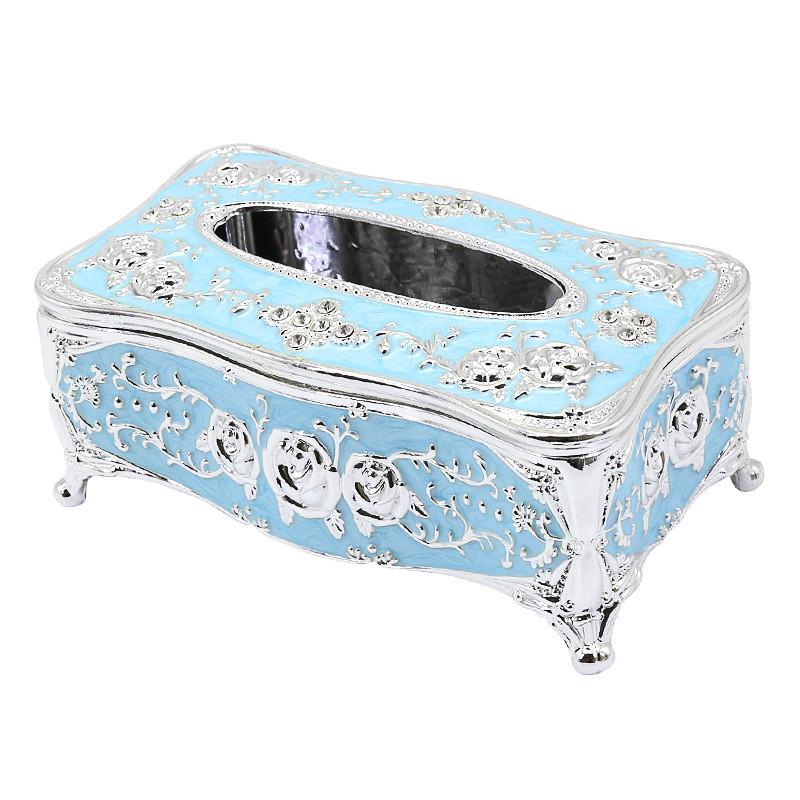 European Style Creative Carved Tissue Box Cover Holder Hotel Living Room Decorative Tissue Holders Dining-Table Tissue Box