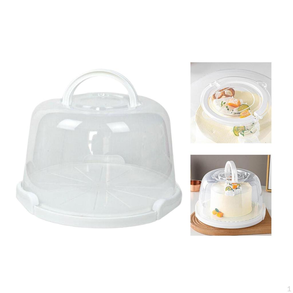 10 inch Cake Carrier with Foldable Handle Portable Box Muffin Tart Cookie Dessert Keeper