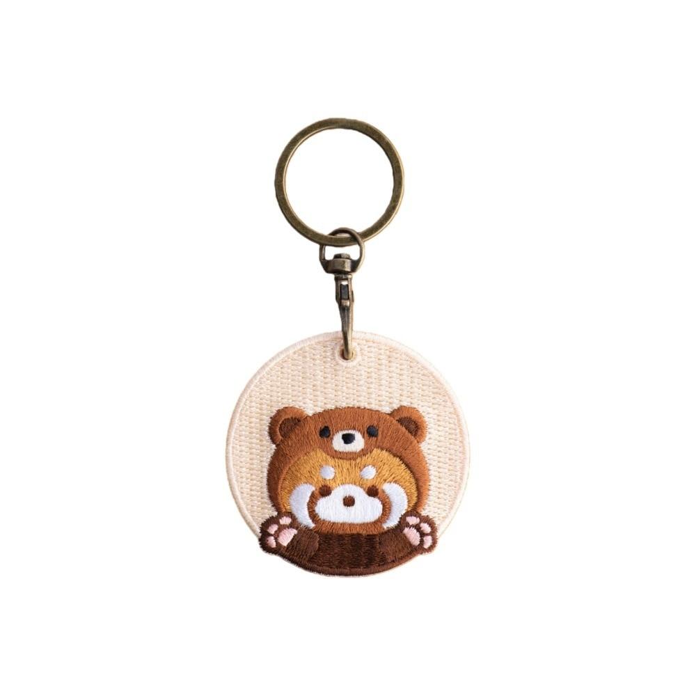 Creative Animal Pendant Double-sided Embroidery Costumed Red Panda Pendant Zoo Gift