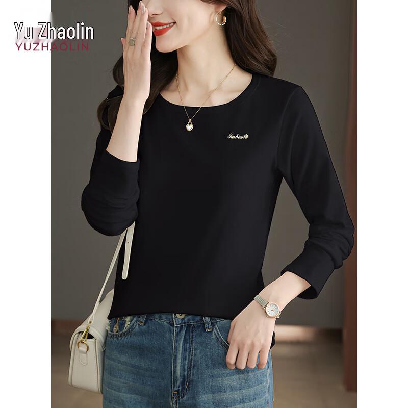 Yuzhaolin Women's Round Neck Long Sleeve T-Shirt