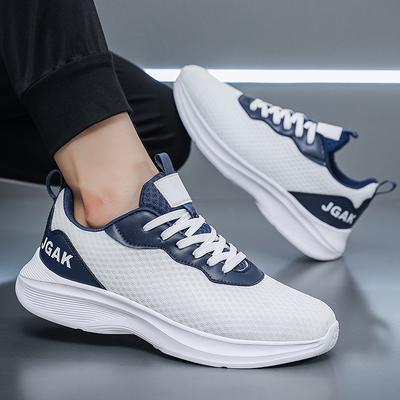 Mens Breathable Knit Running Sneakers Lightweight Casual Sneakers Big Size 50 Casual Outdoor Activities Mesh Running Shoes